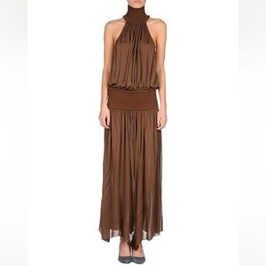 Sexiest Jersey Dress - Michael Kors Halter - Midi with Full Slits on both Sides